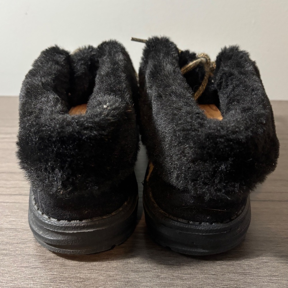 HeyDude Britt Women's Leo Nut Leopard Print Faux Fur Trim Bootie Sneakers Size 9 - Picture 6 of 9